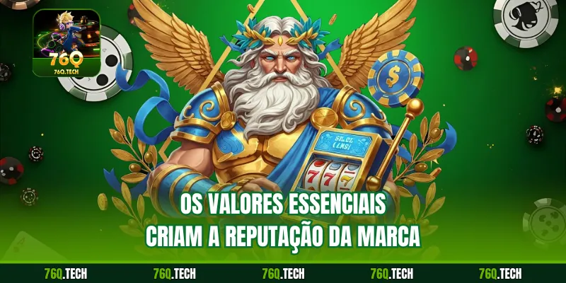 Os valores essenciais criam a reputação da marca