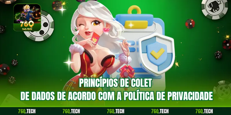 Princípios de coleta de dados de acordo com a política de privacidade